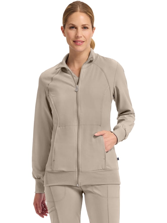 Infinity Cherokee Zip Front Scrub Jackets for Women, 4-Way Stretch Fabric, 2391A