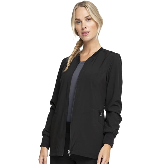 Infinity Cherokee Zip Front Womens Scrub Jacket 4-way Stretch with Lightweight, Superior Performance and Comfort - CK370A