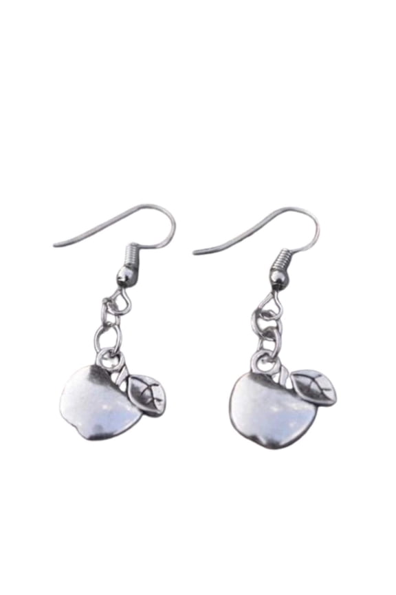 Apple Charm Earrings, Teacher Jewelry, Apple Dangle Earrings for Teachers, Teacher Appreciation