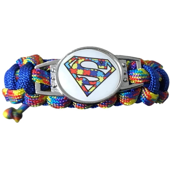 Infinity Collection Autism Awareness Paracord Bracelet - Autism Jewelry, Adjustable Autism Bracelet- Hope Charm Bracelet- Puzzle Piece Bracelet- Perfect Gift