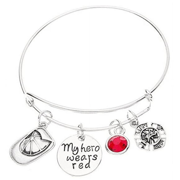 Infinity Collection Firefighter Bracelet, Red Line Bracelet, Firefighter Wife, Girlfriend, Mom Bracelet, Fireman Wife Jewelry
