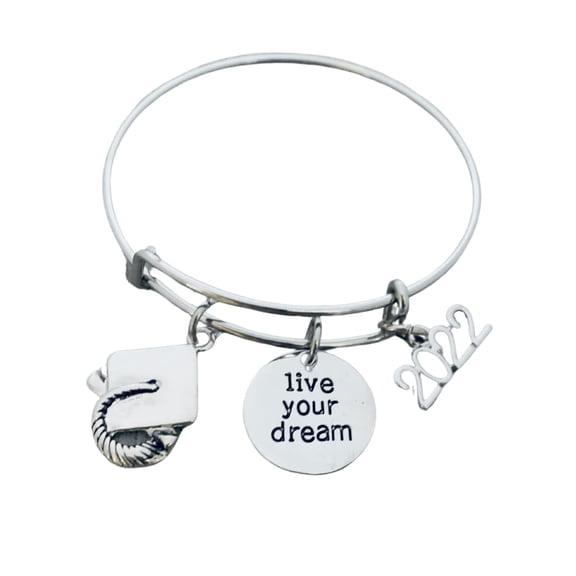 Infinity Collection Graduation Charm Bracelet, Graduation Jewelry Gift for 2022 Middle, High School, and College Graduates, 2022 Edition