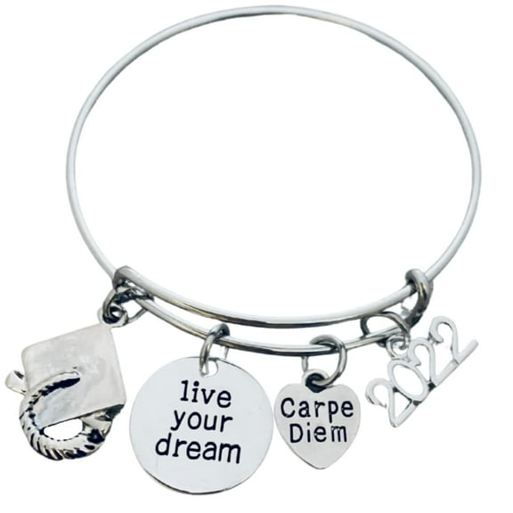 Infinity Collection Graduation Charm Bracelet, Graduation Jewelry Gift for 2022 Middle, High School, and College Graduates, 2022 Edition
