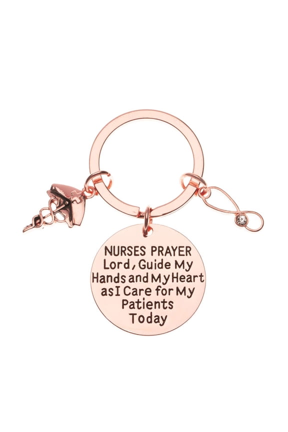 Nurse Keychain, Nurse Gift, Nurse Prayer Keychain, Nursing Keychain Makes Perfect Nurses Gift