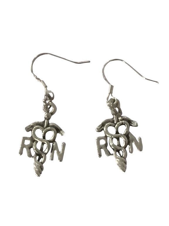 RN Earrings, Nurse Charm Earrings, Nursing Jewelry, Makes Perfect Nurse Gifts