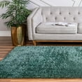 thumbnail image 1 of Infinity Collection Solid Shag Area Rug by Rugs.com ‚Äì Green 7' x 10' High-Pile Plush Shag Rug Perfect for Living Rooms, Bedrooms, Dining Rooms and More, 1 of 4