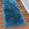 thumbnail image 1 of Infinity Collection Solid Shag Runner Rug by Rugs.com – Blue 2' 7" x 13' High-Pile Plush Shag Rug Perfect for Hallways, Living Rooms, Bedrooms and More, 1 of 4
