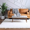 thumbnail image 1 of Infinity Collection Solid Shag Square Rug by Rugs.com ‚Äì Pearl 8' Square High-Pile Plush Shag Rug Perfect for Living Rooms, Bedrooms, Dens and More, 1 of 6
