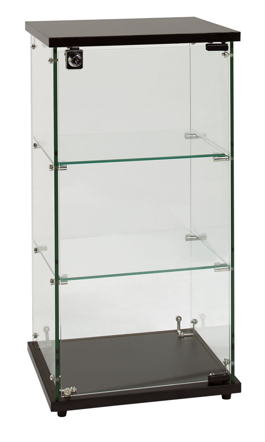 Plymor Clear Acrylic Hexagonal Locking Display Case, Rotating Shelves,  19.25