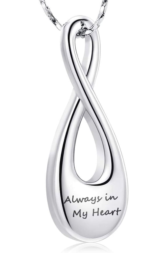 Infinity Cremation Jewelry for Ashes Urn Necklace Pendants for Ashes Wome/Men Memorial Lockets Keepsake Cremation Ashes Jewelry