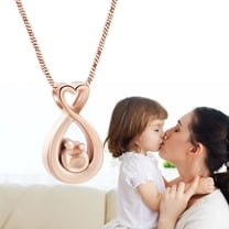 Infinity Cremation Necklace for Mom Heart Urn Necklace for Mother Memorial Mum Cremation Jewelry Ash Holder