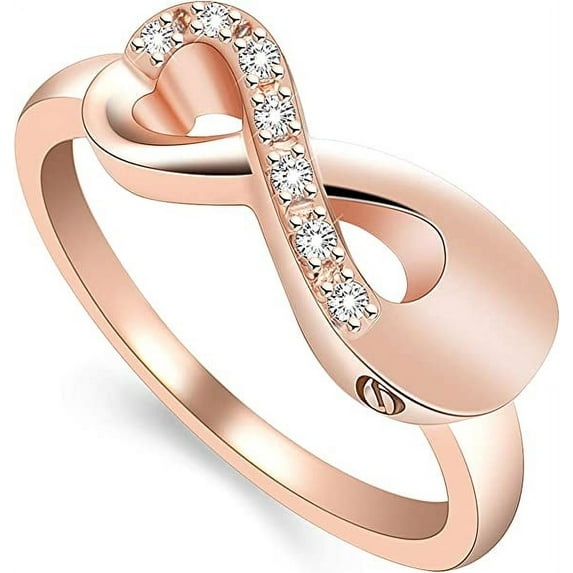 Infinity Cremation Ring for Ashes - Stainless Steel Cremation Inlay Crystal Urn Jewelry I Carry You with me Memorial Keepsake Locket Rings for Human/Pet Ash