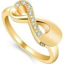 Infinity Cremation Ring for Ashes Crystal Infinity Ring Memorial Keepsake Urn Ring Holder Ash for Pet/Human Urn Ring for Women NO.7-NO.10