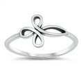 thumbnail image 1 of Infinity Cross Knot Christian Ring .925 Sterling Silver Jewelry Female Male Unisex Size 4, 1 of 4