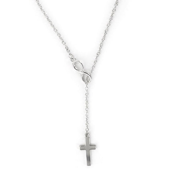 Infinity Cross - Necklace - Silver