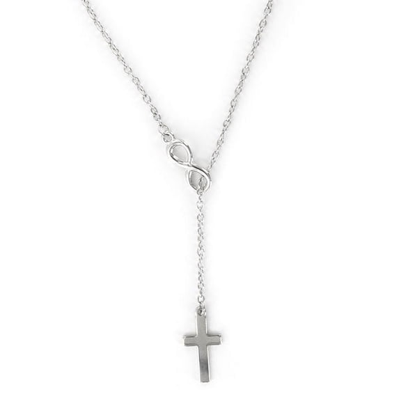 Infinity Cross - Necklace - Silver
