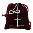 thumbnail image 1 of Infinity Cross Necklace Sterling Silver With Gift Set, 1 of 6