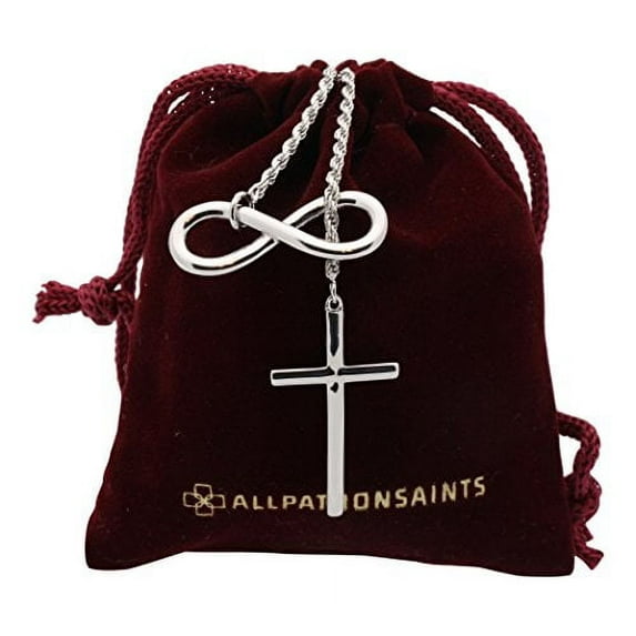 Infinity Cross Necklace Sterling Silver With Gift Set