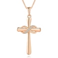 thumbnail image 1 of Infinity Cross Necklace for Women 925 Sterling Silver Danity Cross Pendant Necklace Christian Jewelry Baptism Gift 18''+2'' Chain, 1 of 5