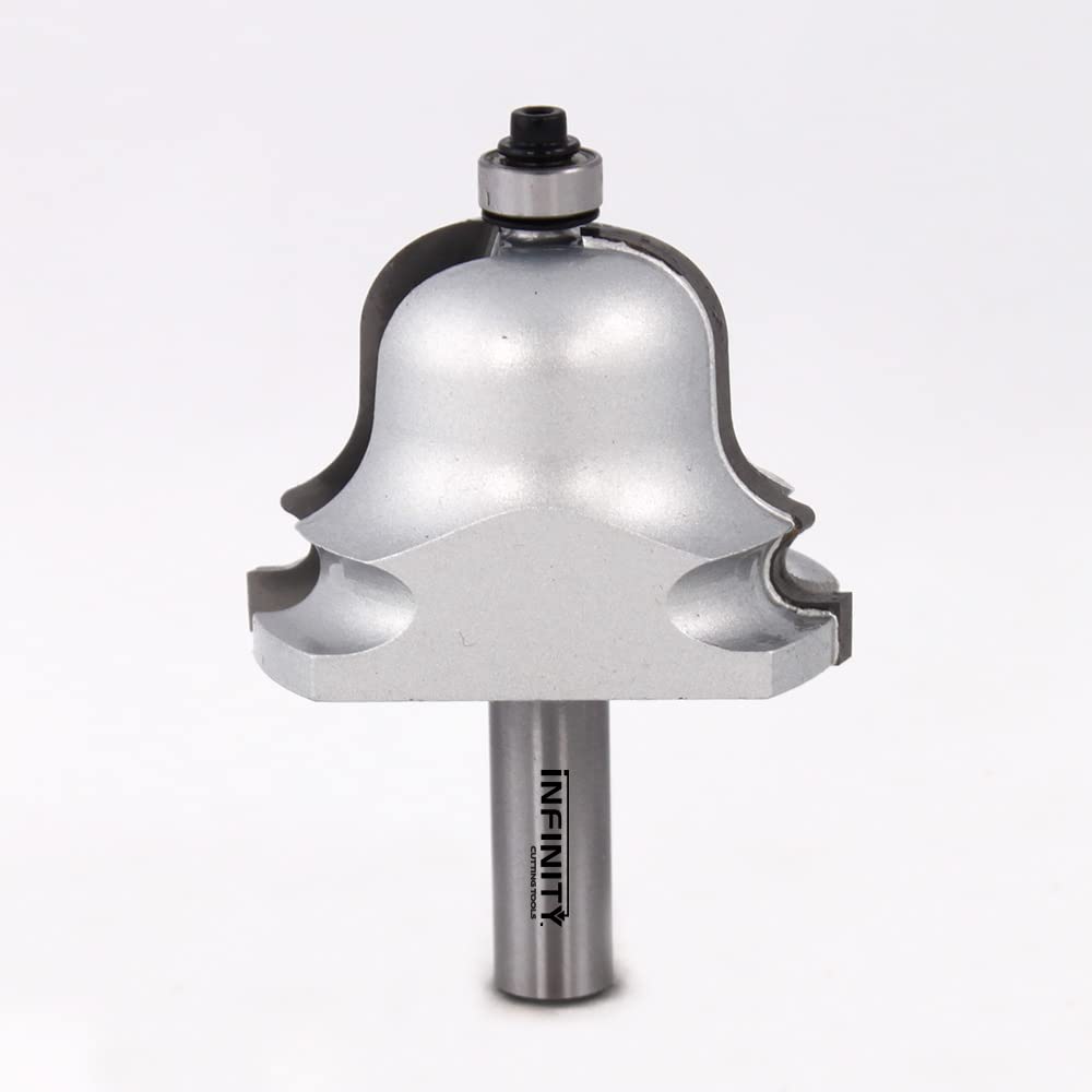 Infinity Cutting Tools 1/2" Shank, Colonial Router Bit Baseboard End