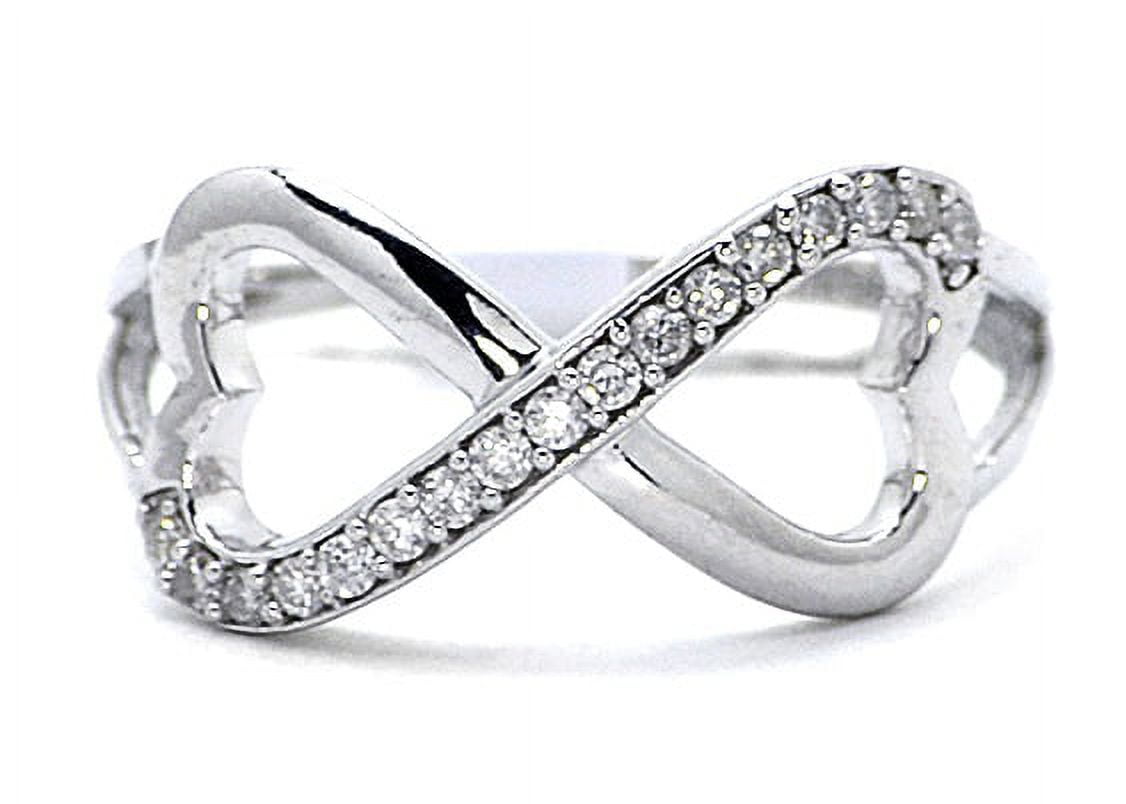 Infinity Twist Micropavé Diamond Wedding Ring in Platinum (1/5 ct. tw.)