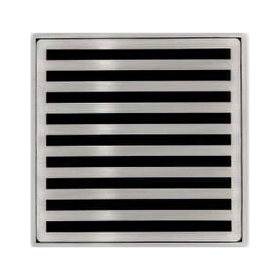 Infinity Drain 4" x 4" ND 4-2P SS Center Drain Kit: Satin Stainless