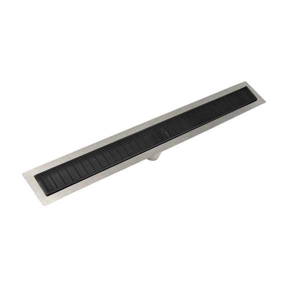 Infinity Drain 48" FFAS 6548 BK Linear Drain Kit: Matte Black