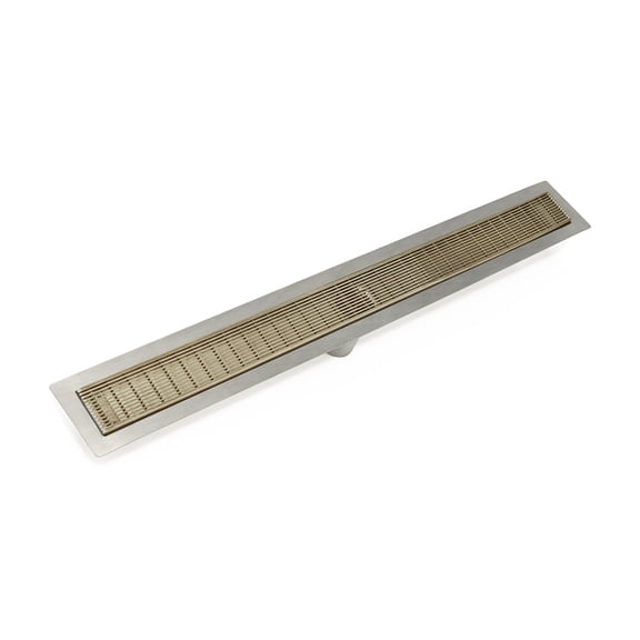 Infinity Drain 48" FFAS 6548 SB Linear Drain Kit: Satin Bronze