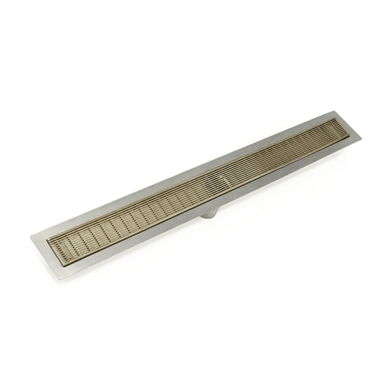 Infinity Drain 48" FFAS 6548 SB Linear Drain Kit: Satin Bronze