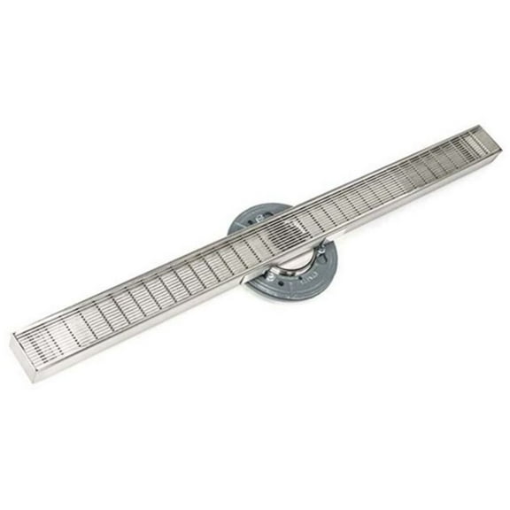 Infinity Drain 48" SAS 9948-I PS Linear Drain Kit: Polished Stainless
