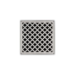 Infinity Drain 5" x 5" MD 5-2I SS Center Drain Kit: Satin Stainless