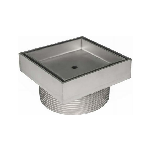 Infinity Drain 5" x 5" TDB 15-A SS Center Drain Kit: Satin Stainless