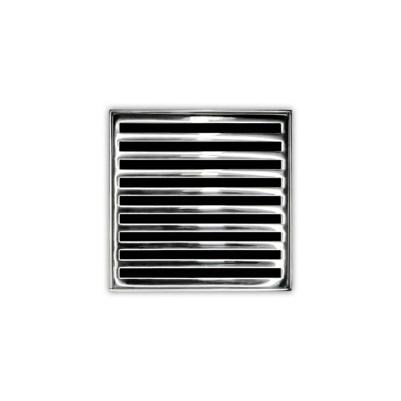 Infinity Drain 4" x 4" ND 4-2P PS Center Drain Kit: Polished Stainless