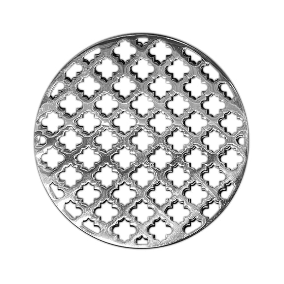 Infinity Drain 5" Round RMS 5 PS Center Drain Decorative Cover: Polished Stainless
