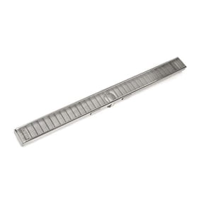 Infinity Drain S-AS 6560 60" Site Sizable Linear Drain with 60" Grate, 52" Stain Finish