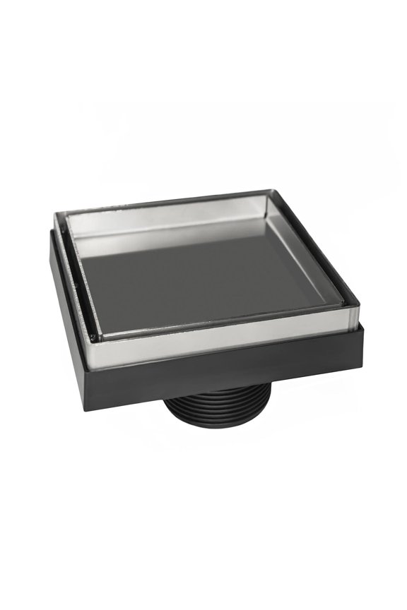 5" x 5" TD 15-2P SS Center Drain Kit: Satin Stainless