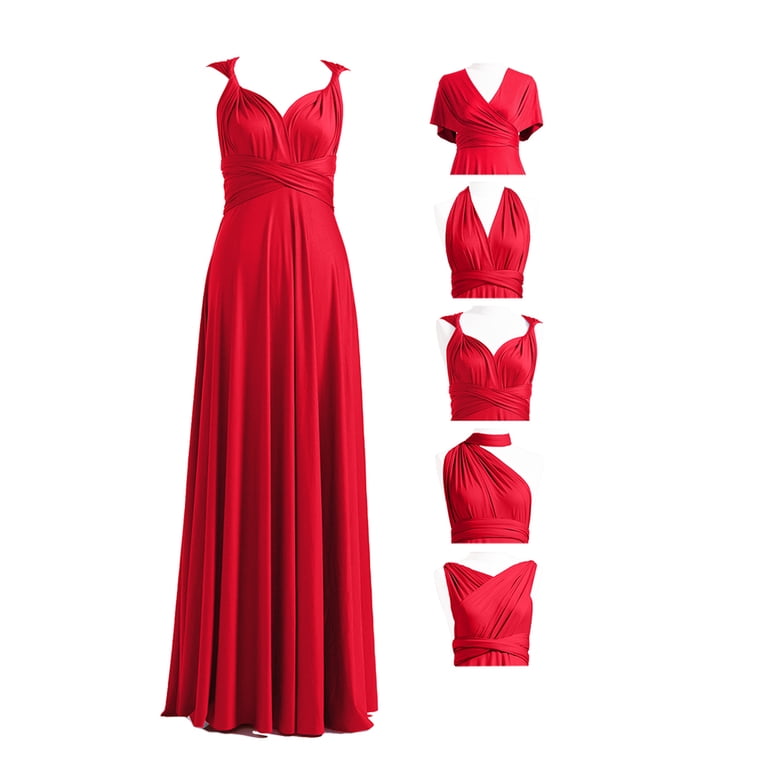 Infinity Dress with Bandeau, Convertible Bridesmaid Dress, Long, Multi-Way  Dress, Twist Wrap Dress