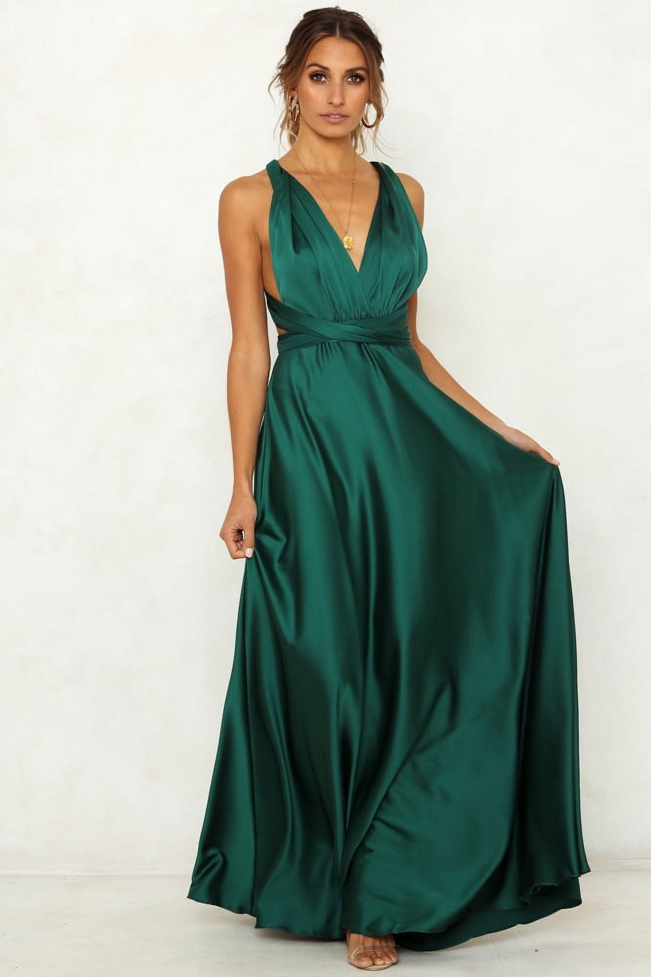 Emerald green top multiway dress