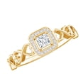 thumbnail image 1 of Infinity Engagement Ring with Diamond for Women, Designer Diamond Ring (HI-SI Quality), 10K Yellow Gold, US 5.00, 1 of 9