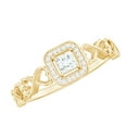thumbnail image 1 of Rosec Jewels Infinity Engagement Ring with Diamond for Women, Designer Diamond Ring in Gold (1/4 CT, HI-SI Quality), 14K Yellow Gold, US 9.00, 1 of 9