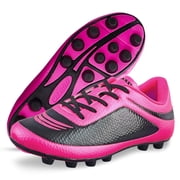 Vizari USA Infinity Soccer Cleats for Kids – Lightweight, Durable Youth Firm Ground Soccer Shoes for Boys and Girls - Pink, 9.5