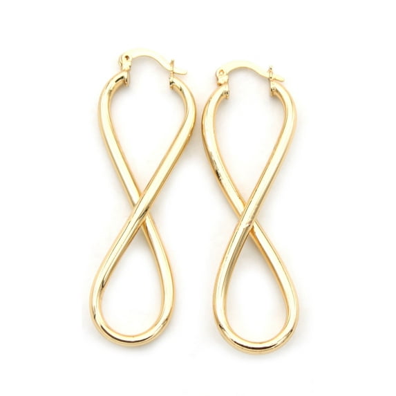 Amy And Annette 18 K Gold Plated Infinity Figure 8 Drop Earrings