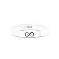 thumbnail image 1 of Infinity Forever Symbol Laser Engraved White Ceramic Wedding Band, 4mm, Size 6, 1 of 2