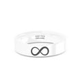 thumbnail image 1 of Infinity Forever Symbol Laser Engraved White Ceramic Wedding Band, 6mm, Size 10.5, 1 of 2