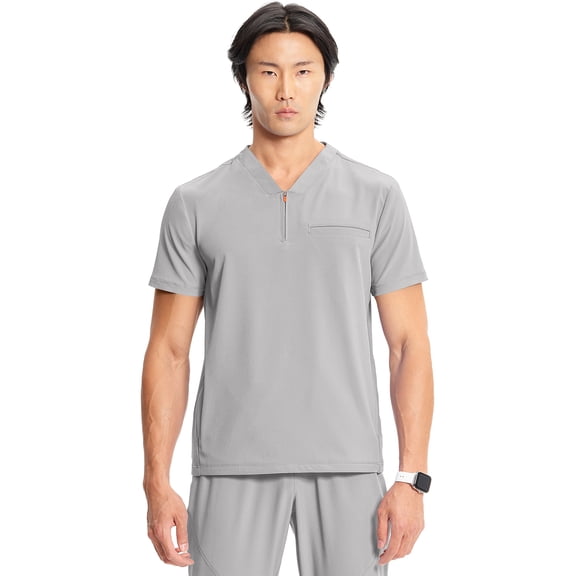 Infinity GNR8 Scrubs Top For Men Partial Zip V-neck IN702A