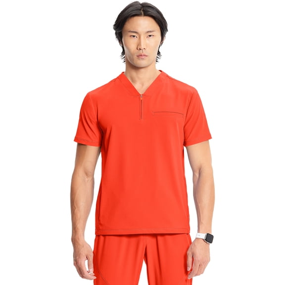 Infinity GNR8 Scrubs Top For Men Partial Zip V-neck IN702A