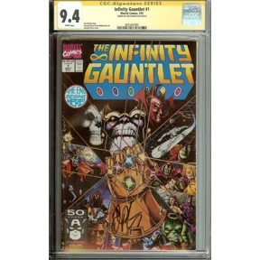Infinity Gauntlet #1 Signed Jim Starlin CGC 9.4
