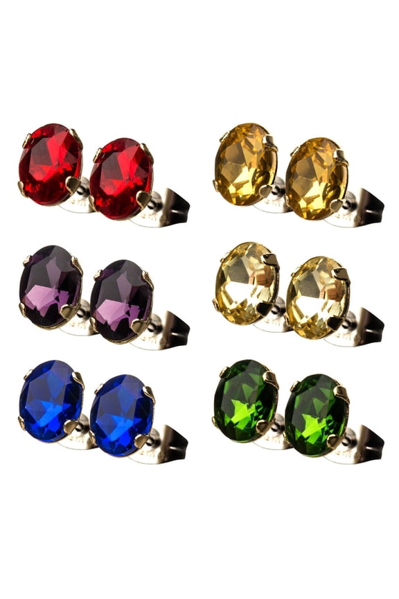 Infinity Gem 6-pack Stud Earrings