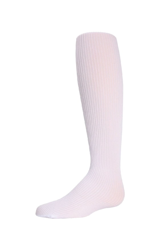 Textured Toes Ribbed Tights - Girls - Female, 8-10, White