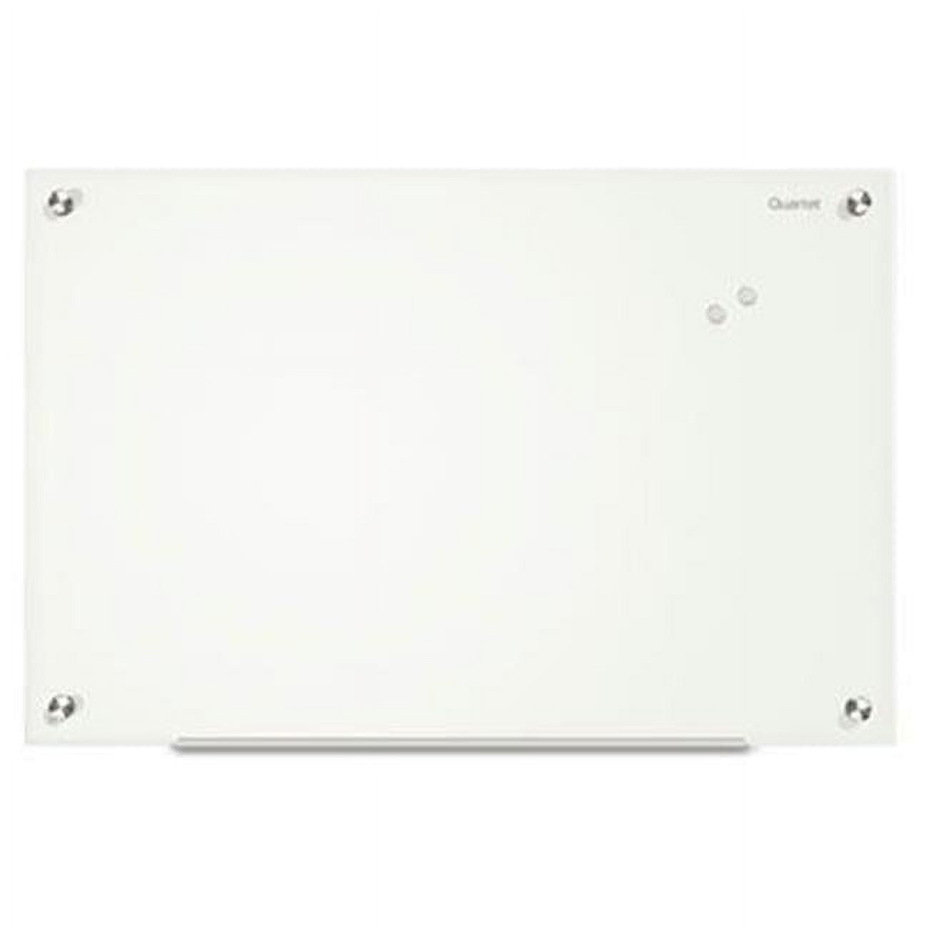 24" x 18" White Tempered Glass Magnetic Dry Erase Board
